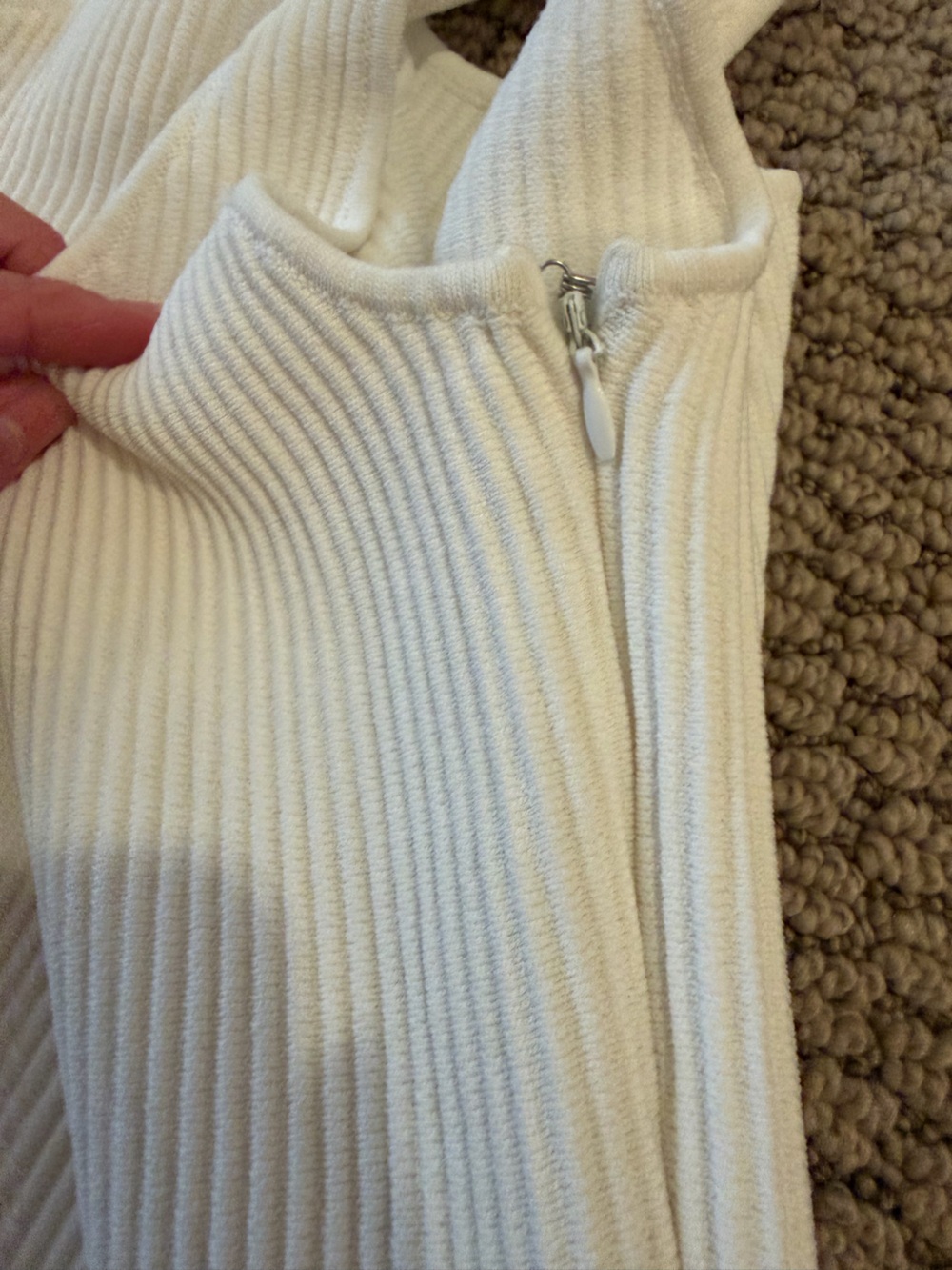 Princess Polly Cream Ribbed Mini Dress - Picture 8 of 8